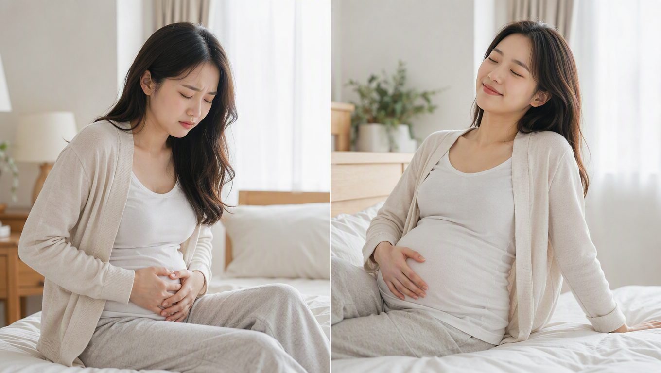 임신 초기 아랫배 콕콕 통증은 정상인가요?